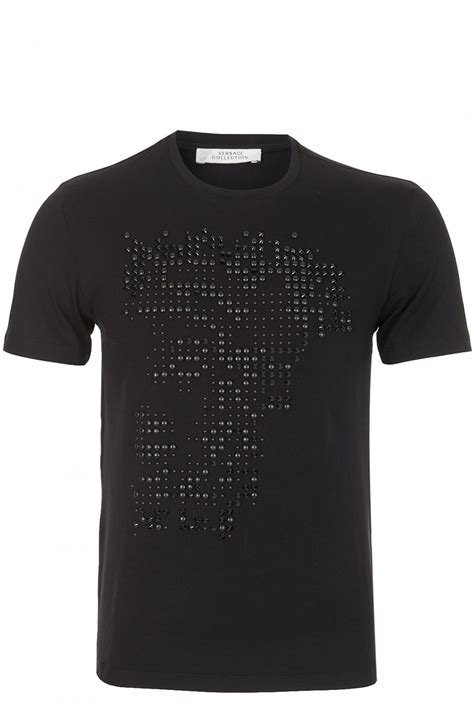 versace collection studded collar shirt|Versace long sleeve t shirts.